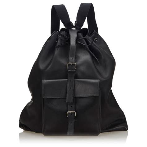 yves saint laurent leather backpack